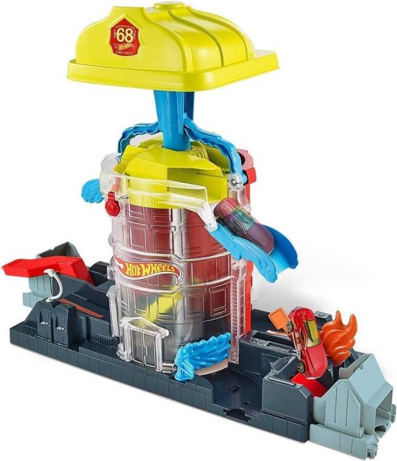 Hot Wheels Mattel City Super Fire House Rescue Play Set (GJL06)