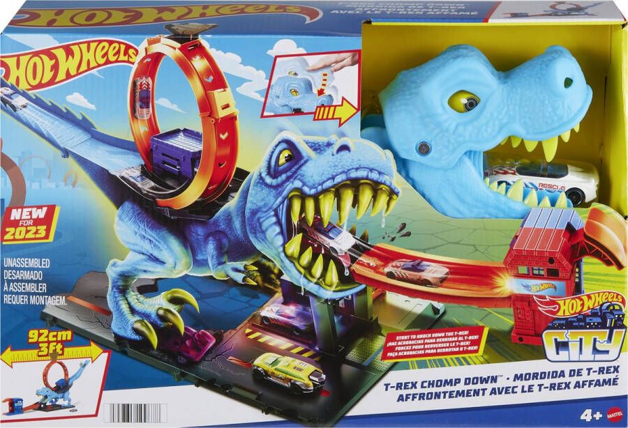 Hot Wheels City T-Rex aanval Speelgoed auto racebaan