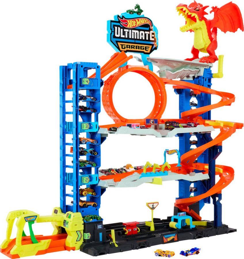 Hot Wheels City Ultieme Garage Speelset Met 2 metalen auto's
