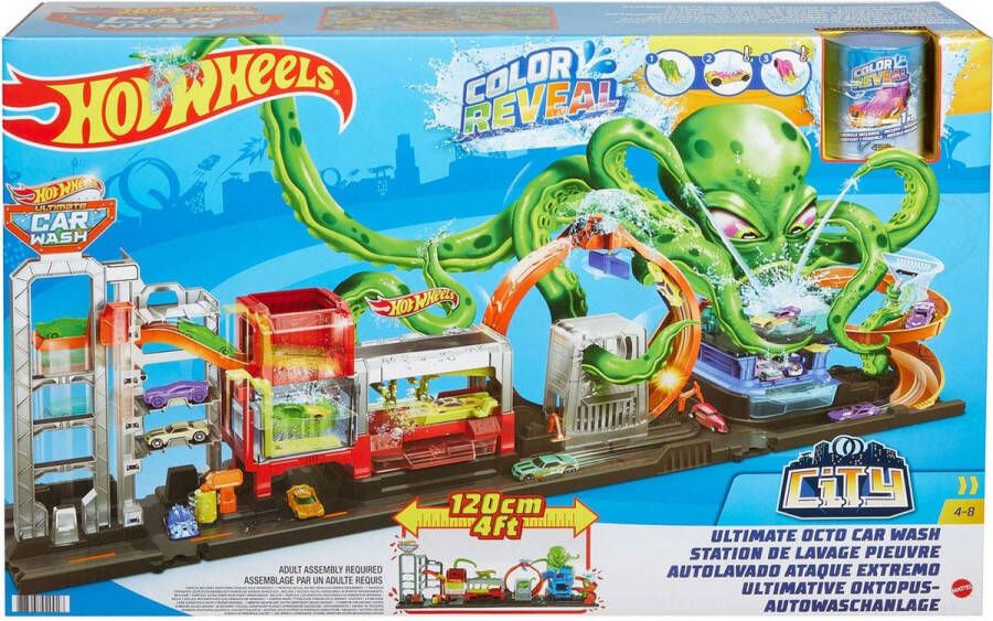 Hot Wheels City Car Wash Octopus Speelgoed auto racebaan