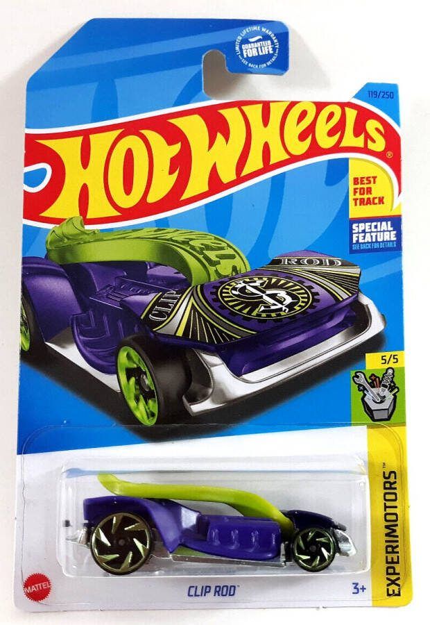 Hot Wheels CLIP ROD PURPER GREEN 119 250 (1:64) EXPERIMOTORS 5 5