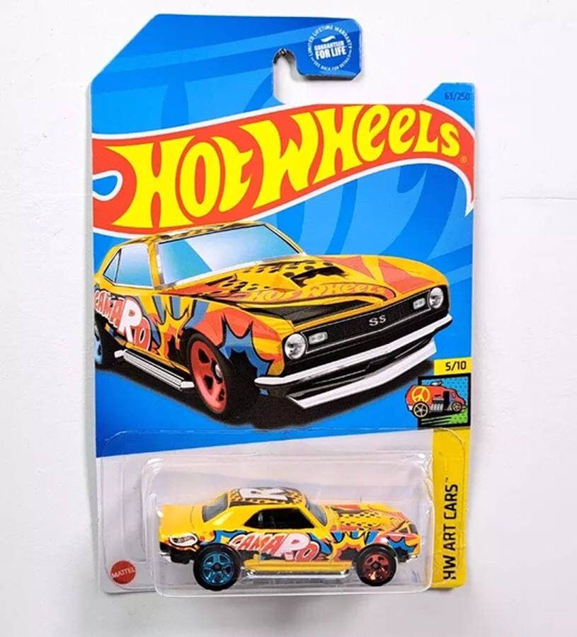Hot Wheels COPO CAMARO '68 63 250 HW ART CARS YELLOW (1:64)