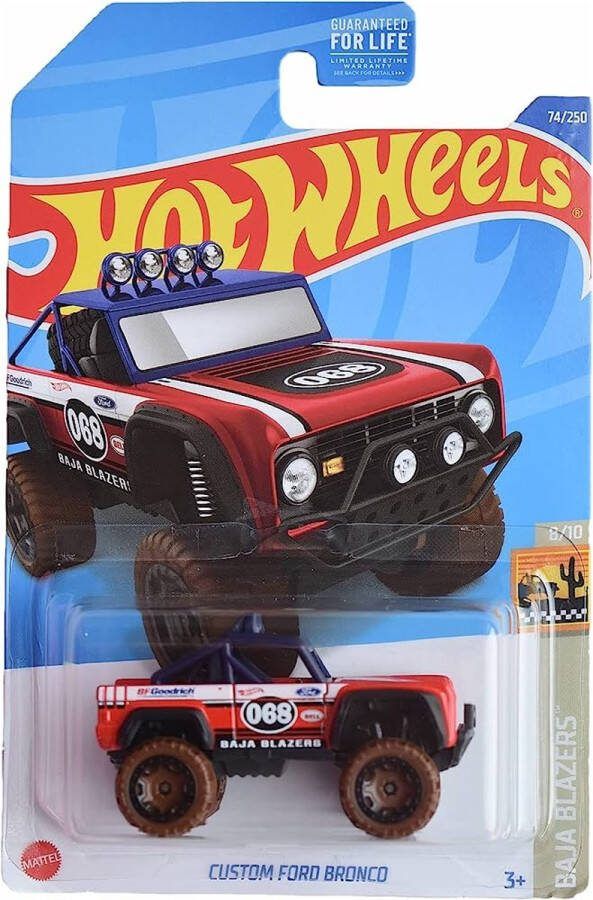 Hot Wheels Custom Ford Bronco 7 cm Die Cast Schaal 1:64
