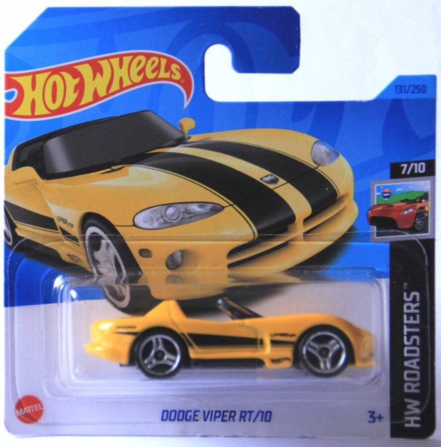 Hot Wheels DODGE VIPER RT 10 YELLOW 131 250 1:64 HW ROADSTERS 7 10