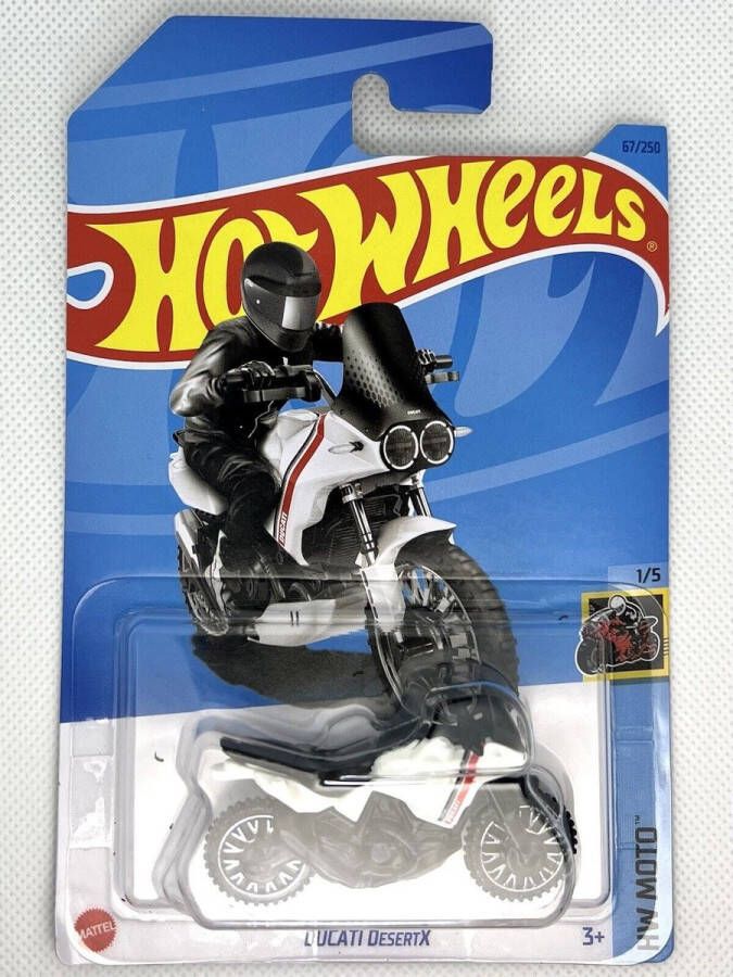 Hot Wheels DUCATI DESERTX BLACK WHITE 67 250 (1:64 )HW MOTO 1 5