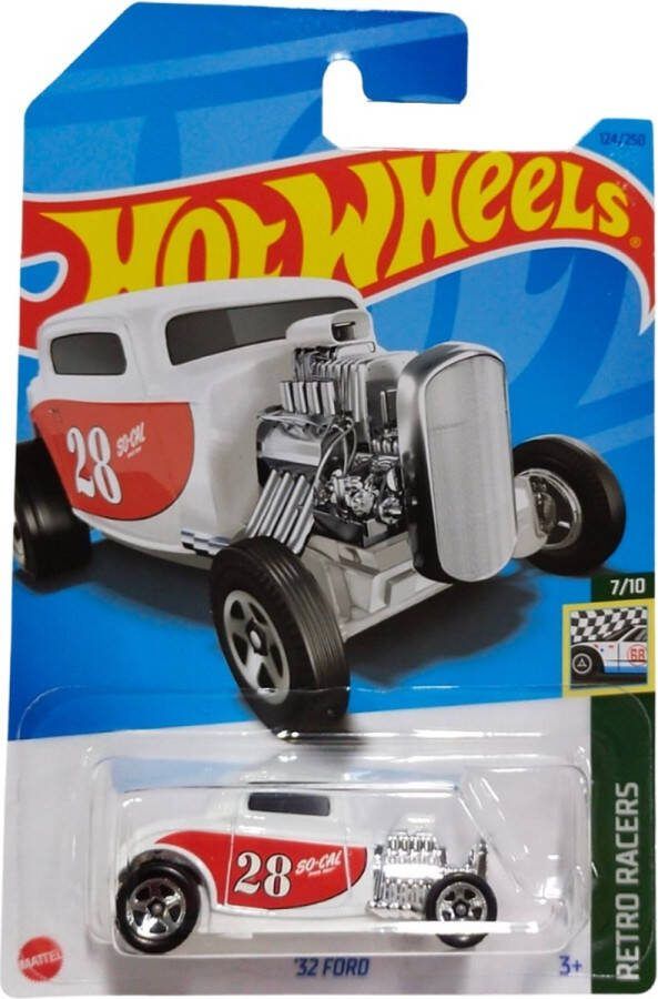 Hot Wheels Ford 32 die cast voertuig 7 cm Schaal 1:64 Speelgoedvoertuig
