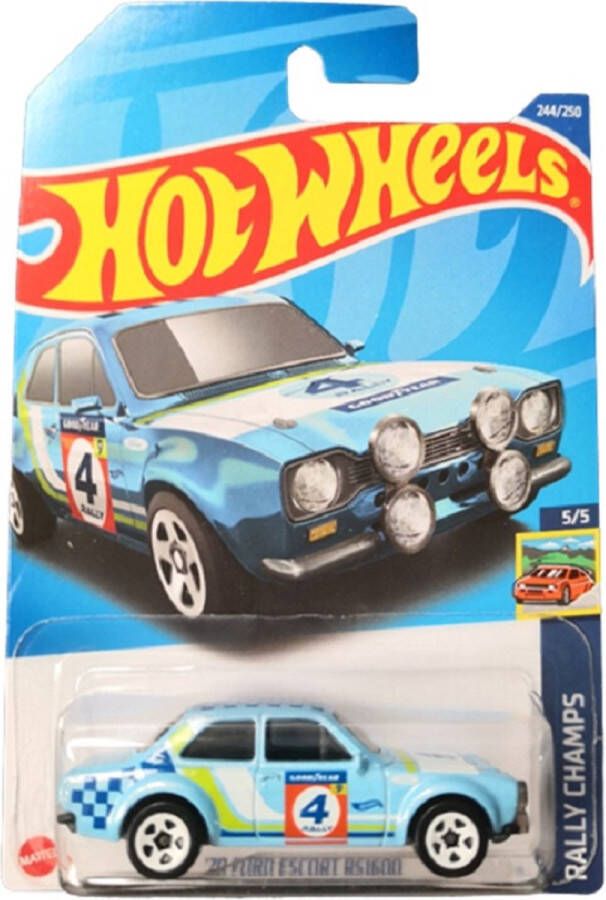 Hot Wheels Ford Escort RS1600 Voertuig 7 cm Schaal 1:64
