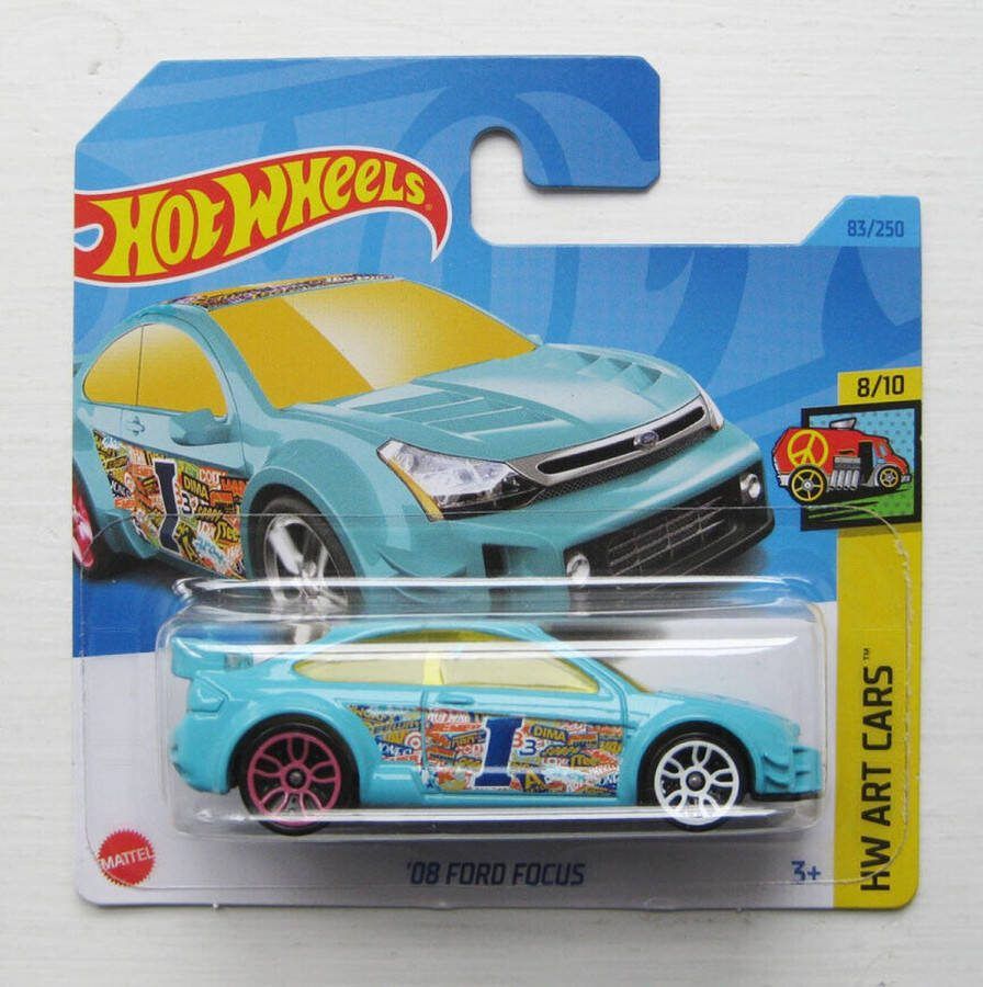 Hot Wheels FORD FOCUS 08 83 250 1:64 TURQOISE 08 10