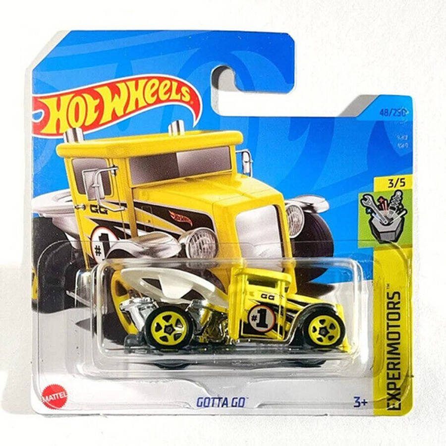 Hot Wheels GOTTA GO 48 250 YELLOW 1:64 HW EXPERIMOTORS 3 5