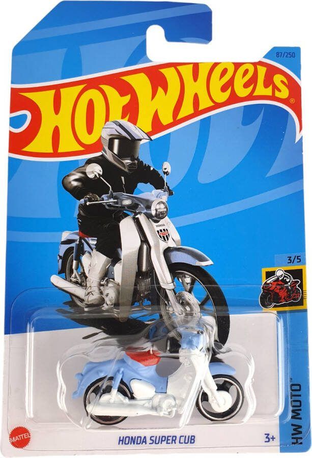 Hot Wheels HONDA SUPER CUB BLUE WHITE 87 250 HW MOTO 3 5 1:64