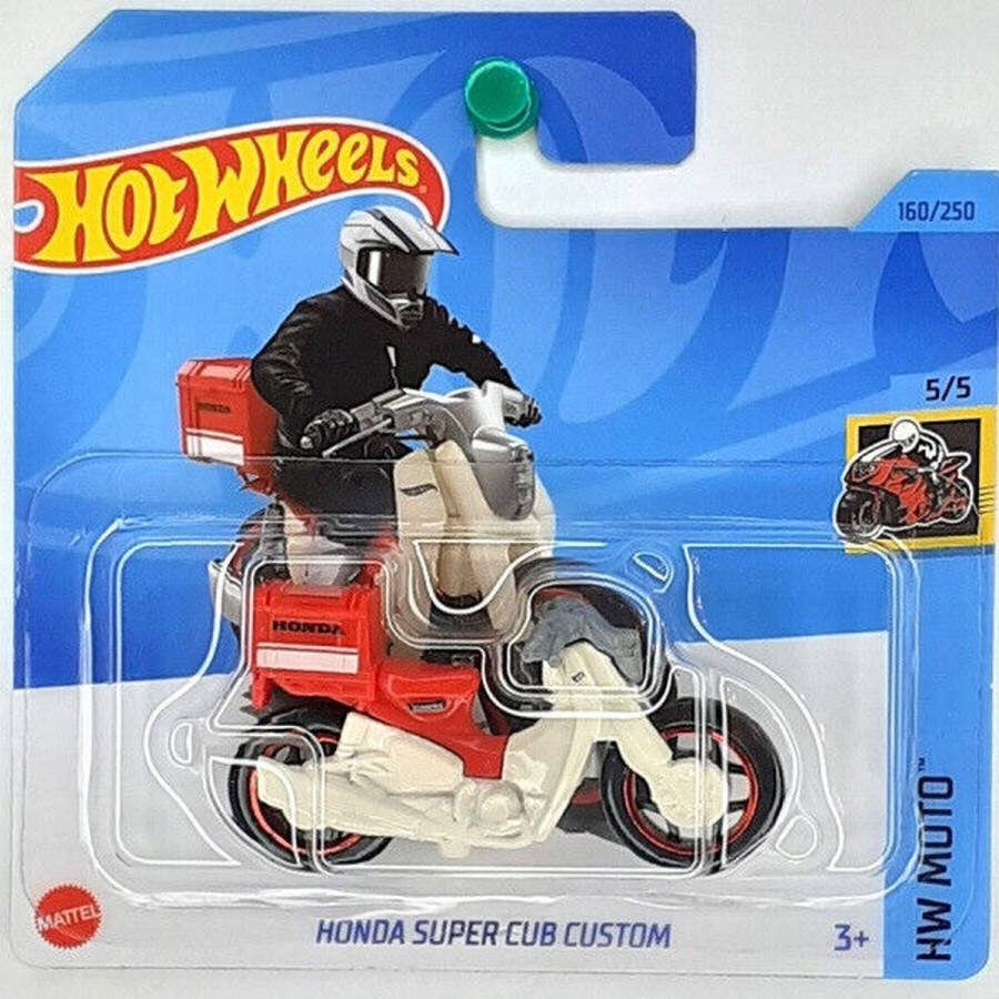 Hot Wheels HONDA SUPER CUB CUSTOM 160 250 RED WHITE 1:64 HW MOTO 5 5