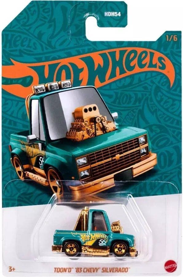 Hot Wheels Hot Wheels 56th Anniversary Pearl and Chrome Toon d 83 Chevy Silverado