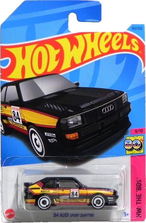 Hot Wheels '84 AUDI SPORT QUATTRO BLACK 152 250 1:64 HW THE '80s