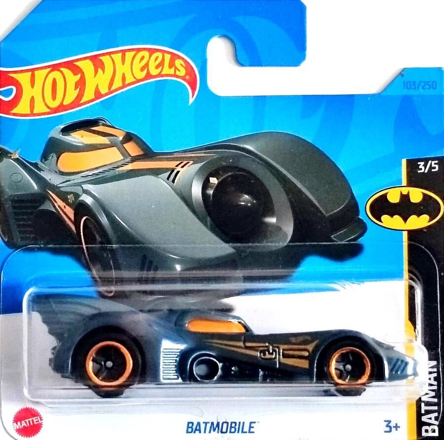 Hot Wheels BATMAN BATMOBILE GREY 103 250 (1:64) HW BATMAN 3 5
