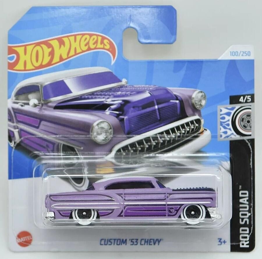 Hot Wheels CUSTOM '53 CHEVY PURPLE 100 250 (1:64) HWROD SQUAD 4 5