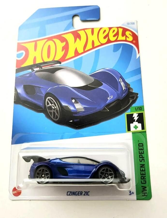 Hot Wheels CZINGER 21C BLUE 13 250 1:64 HW GREEN SPEED 1 10