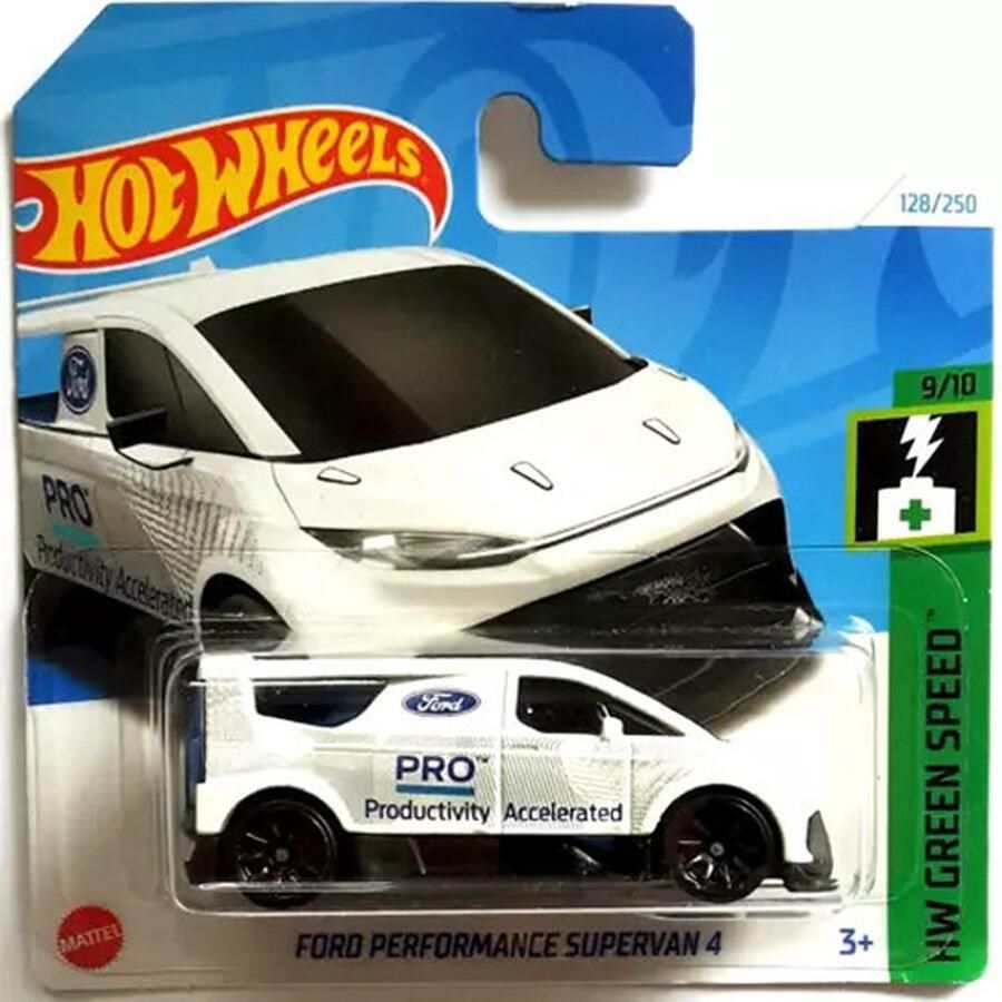 Hot Wheels FORD PERFORMANCE SUPER VAN 4 WHITE 128 250 1:64 HW GREEN SPEED 9 10