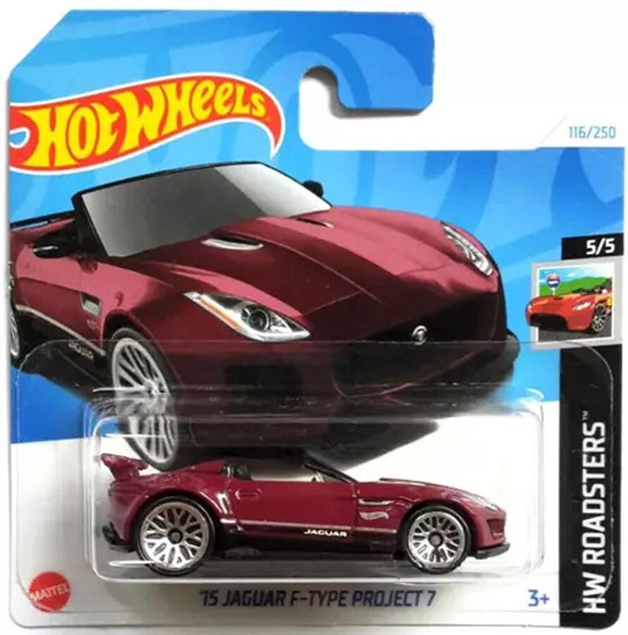 Hot Wheels JAGUAR F-TYPE PROJECT 7 BORDEAUX 116 250 1:64 HW ROADMASTERS 5 5