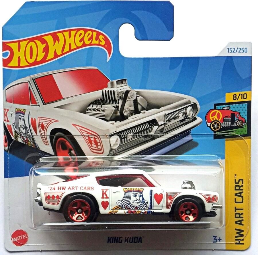 Hot Wheels KING KUDA WHITE 152 250 1:64 HW ART CARS 8 10