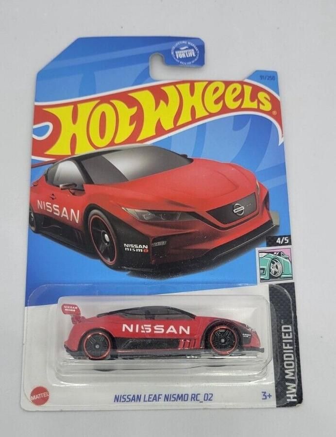 Hot Wheels NISSAN LEAF NISMO RC_02 RED 91 250 1:64 HW MODIFIED 4 5