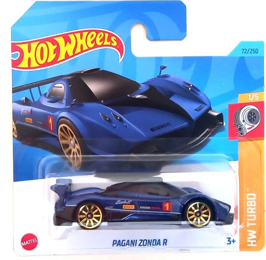 Hot Wheels PAGANI ZONDA R 72 250 BLUE HW TURBO 1 5 (1:64)