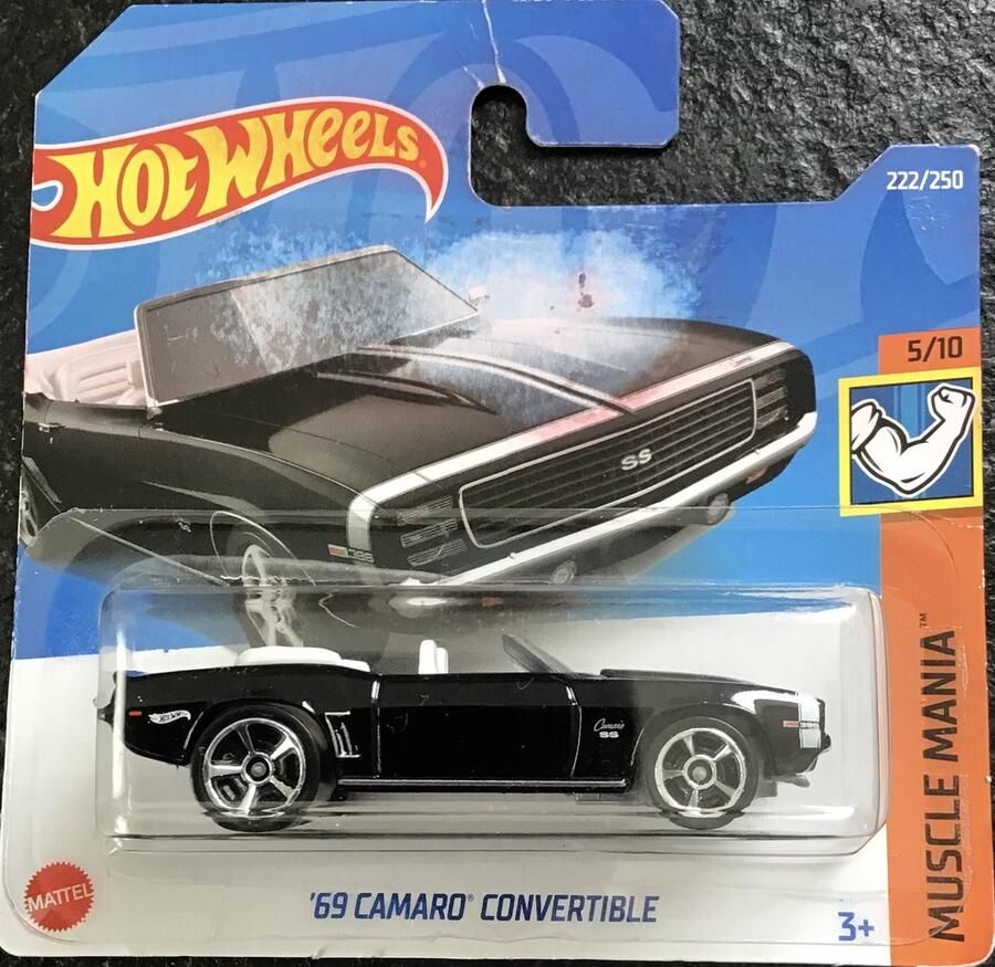 Hot Wheels Speelgoedauto '69 Camaro Junior 1:64 Geel zwart