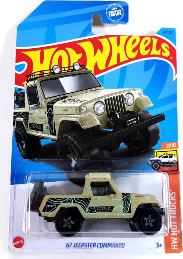 Hot Wheels JEEPSTER '67 COMMANDO 94 250 HW HOT TRUCKS 1:64 SAND ARMY