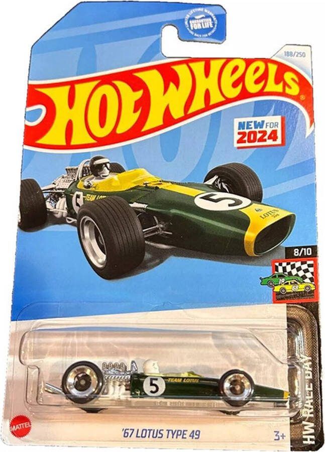 Hot Wheels LOTUS '67 TYPE 49 RACING GREEN 188 250 (1:64) HW RACE DAY 8 10