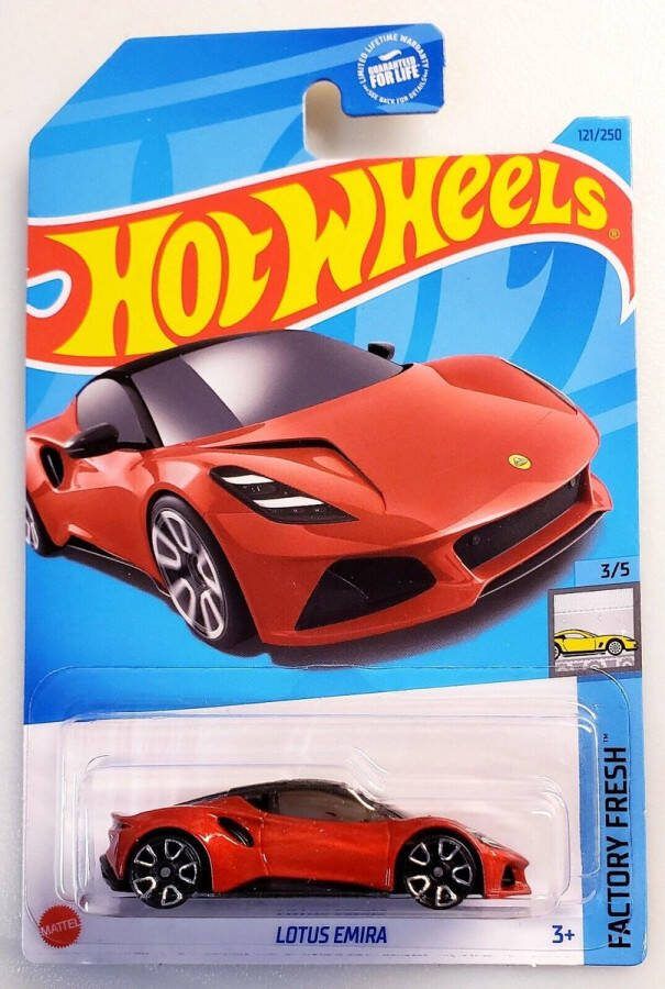 Hot Wheels LOTUS EMIRA RED 121 250 1:64 HW FACTORY FRESH 3 5