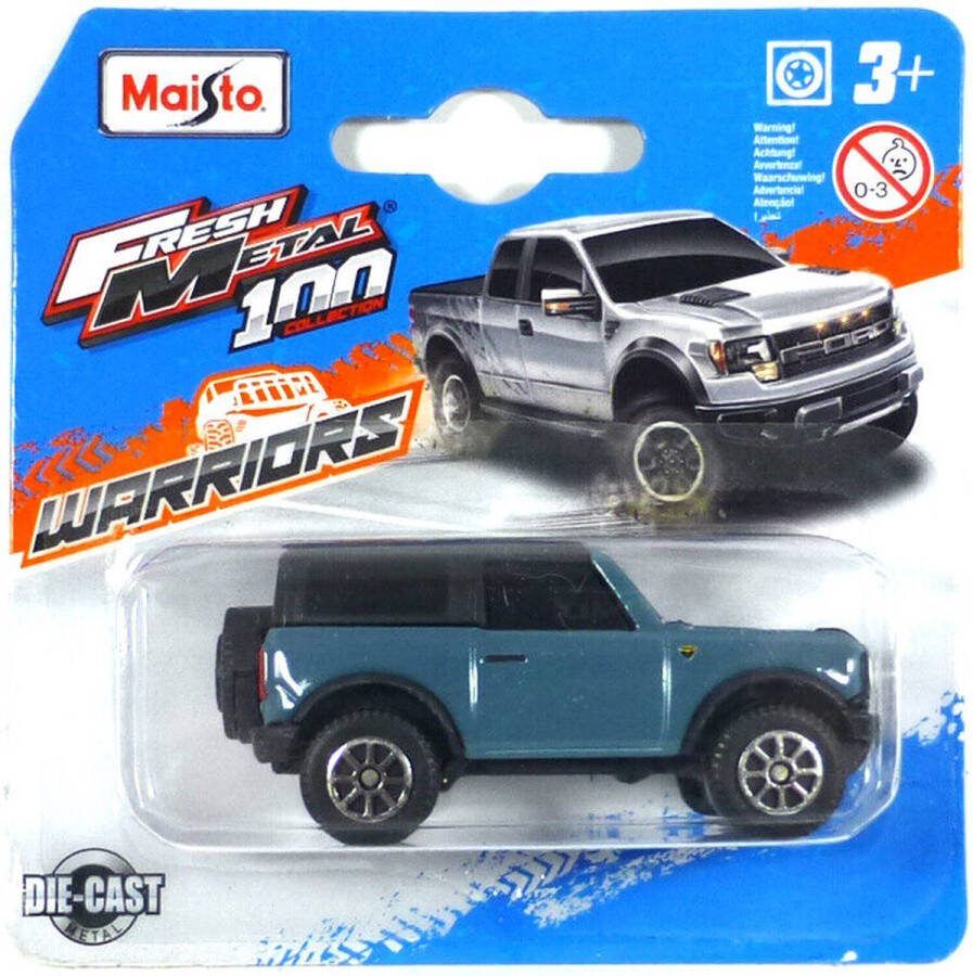 Hot Wheels MAISTO FRESH METAL 2021 FORD BRONCO BLUE 1:64