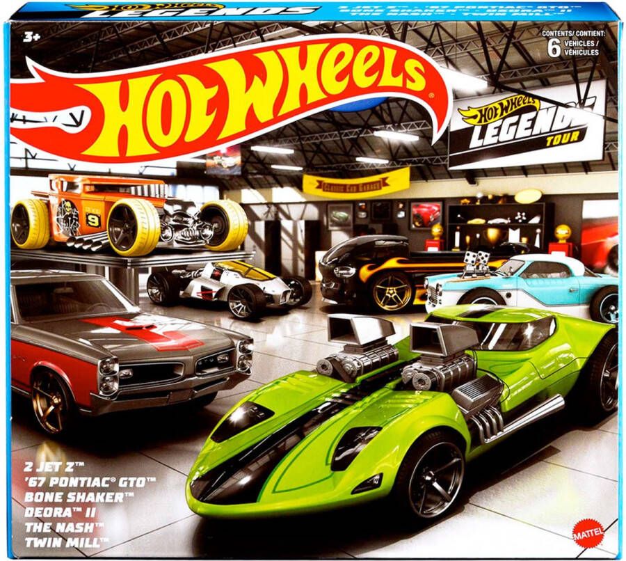 Hot Wheels Mattel Legends Tour Themed 6 speelgoedvoertuigen