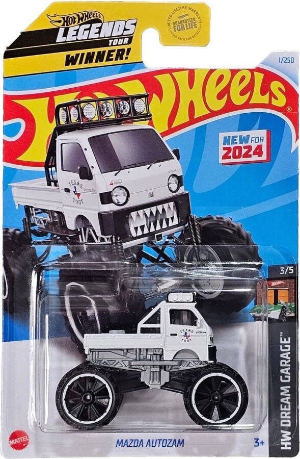 Hot Wheels MAZDA AUTOZAM WHITE 1 250 1:64 DREAM GARAGE 3 5