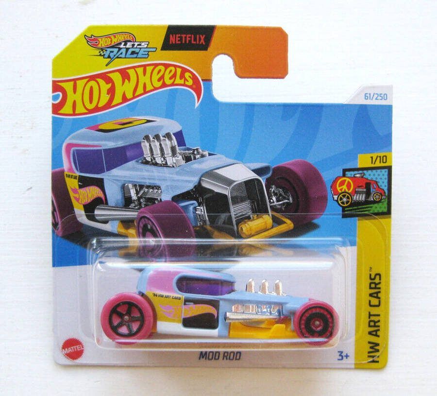 Hot Wheels MOD ROD 61 250 1:64 BLUE HW ART CARS 1 10