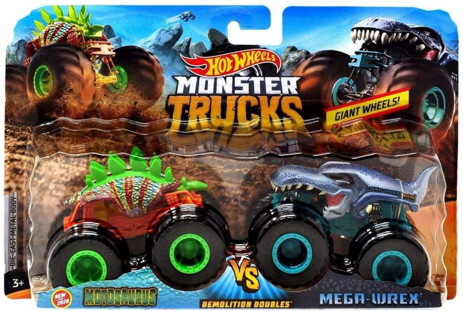 Hot Wheels Monster Jam truck 2-pack Night Shifter & 5 alarm monstertrucks 9 cm schaal 1:64
