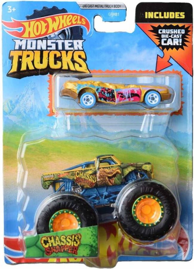 Hot Wheels Monster Jam truck Chassis Snapper monstertruck 9 cm schaal 1:64