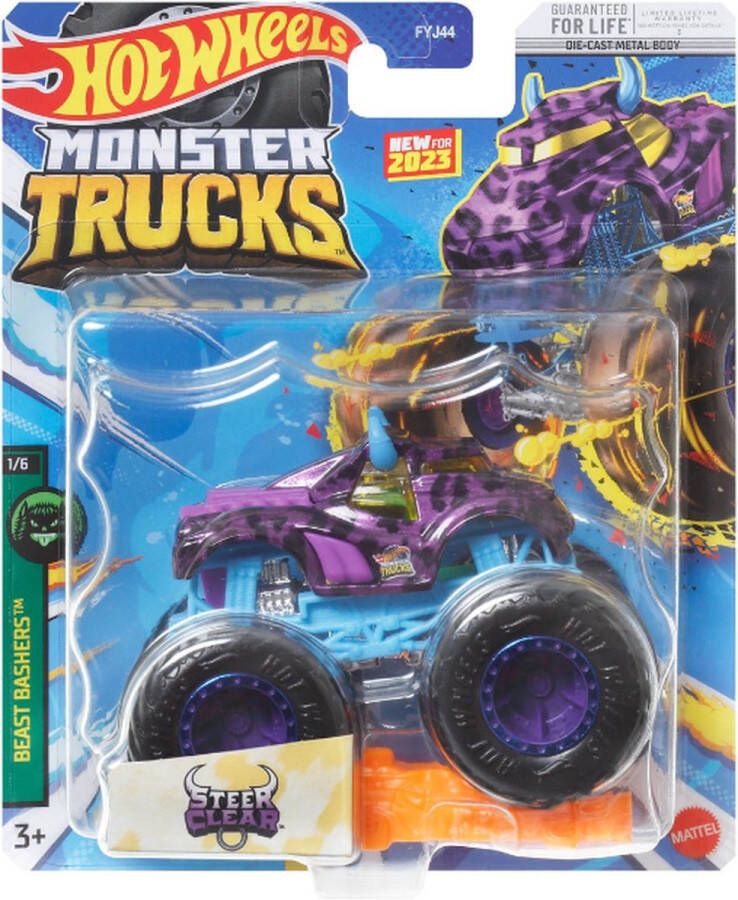 Hot Wheels Monster Jam truck Steer Clear monstertruck 9 cm schaal 1:64