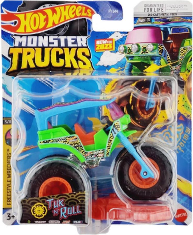 Hot Wheels Monster Jam truck Tuk 'n Roll monstertruck 9 cm schaal 1:64