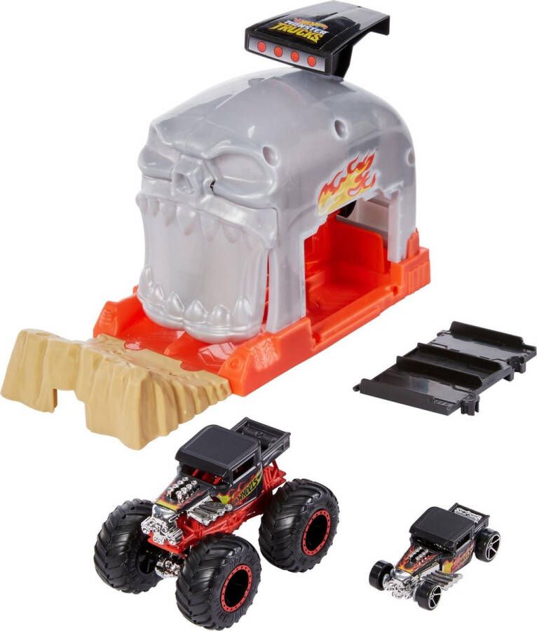 Hot Wheels Monster Trucks Bone Shaker Launcher Racebaan