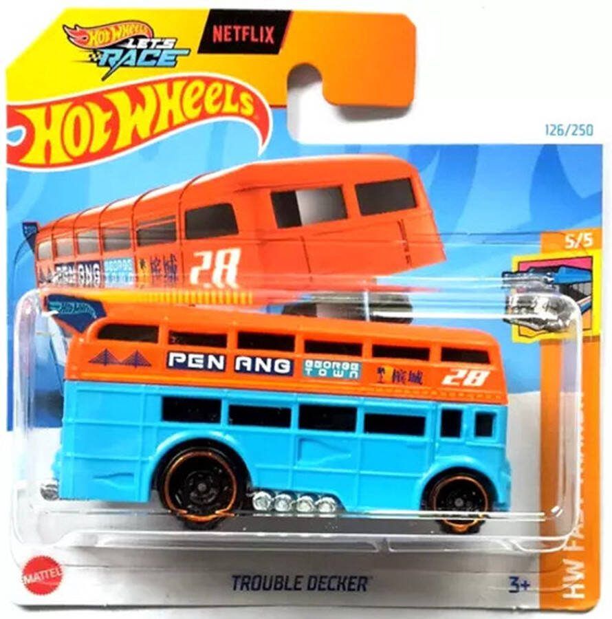 Hot Wheels PENANG 28 TROUBLE DECKER 126 250 1:64 HW FAST TRANSIT 5 5