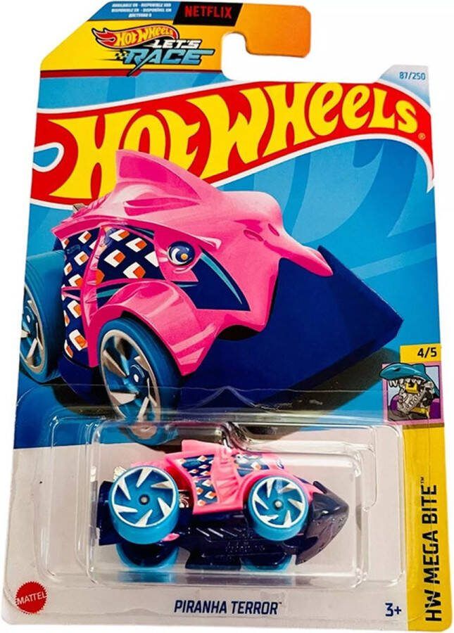 Hot Wheels PIRANHA TERROR 87 250 PINK 1:64 HW MEGA BITE 4 5