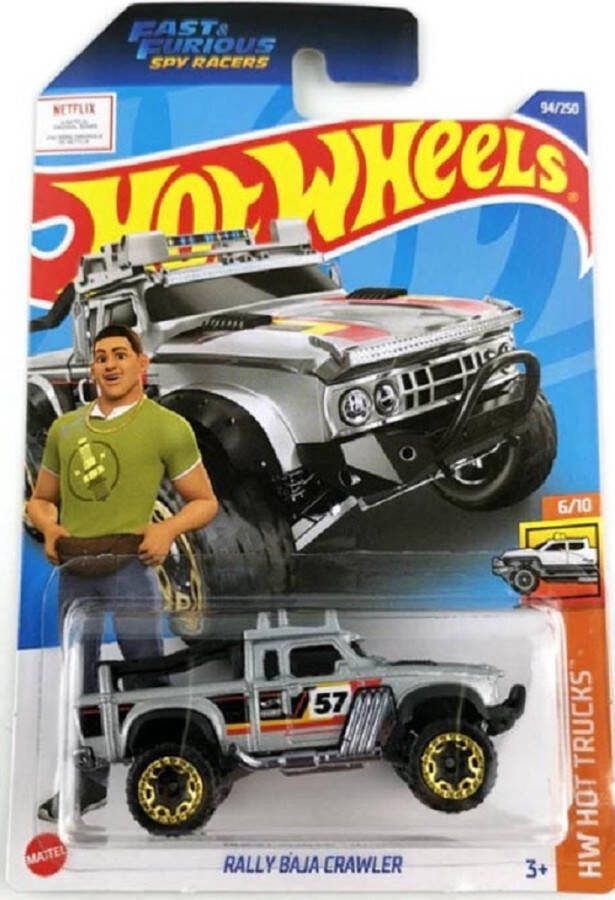 Hot Wheels Rally Baja Crawler Die Cast voertuig Schaal 1:64 7 cm