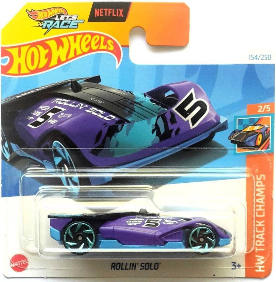 Hot Wheels ROLLIN SOLO PURPER 154 250 1:64 HW TRACK CHAMPS 2 5