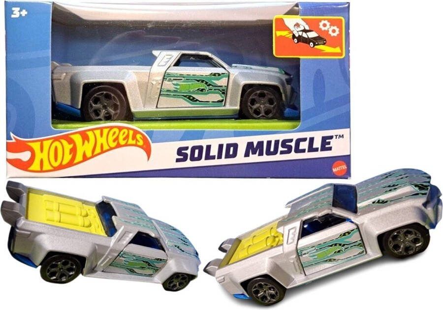 Hot Wheels Solid Muscle pull back voertuig Schaal 1:43 8 cm groot Kunststof Spaar ze allemaal
