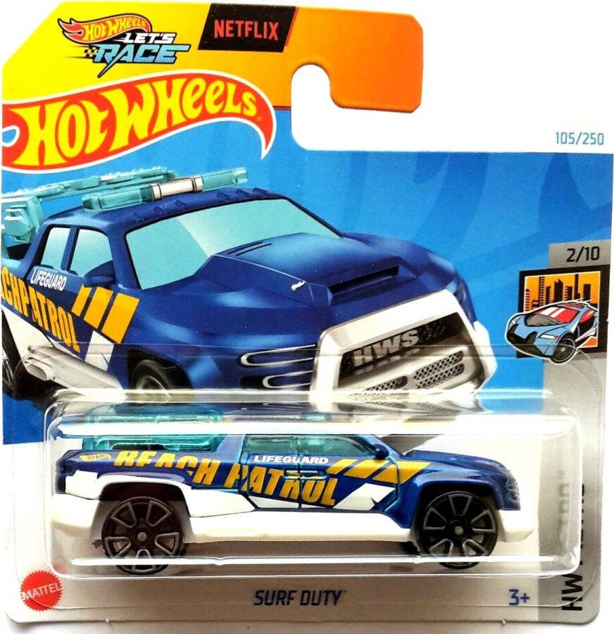 Hot Wheels SURF DUTY105 250 1:64 BLUE HW METRO 2 10