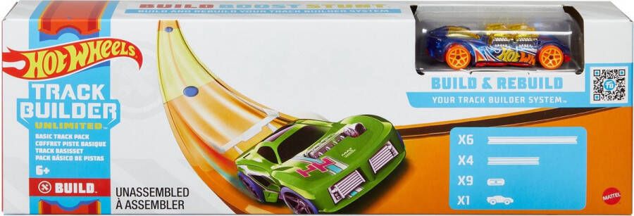 Hot Wheels Track Builder Unlimited Track Pack with Diecast Car Kit Racebaan Bouwpakket