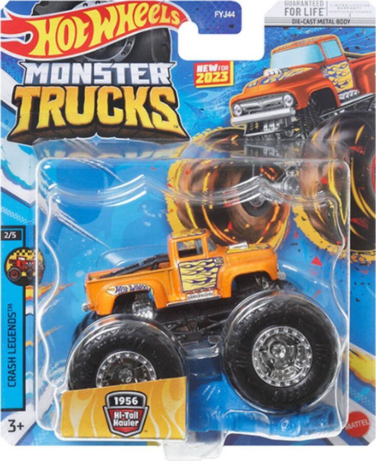 Hot Wheels Monster Jam truck 1956 Hi-Tail Hauler monstertruck 9 cm schaal 1:64