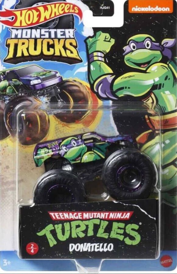 Hot Wheels truck Teenage Mutant Ninja Turtles Donatello monstertruck 9 cm schaal 1:64