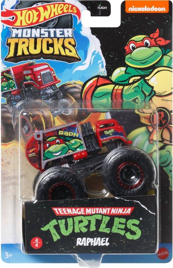 Hot Wheels truck Teenage Mutant Ninja Turtles Raphael monstertruck 9 cm schaal 1:64
