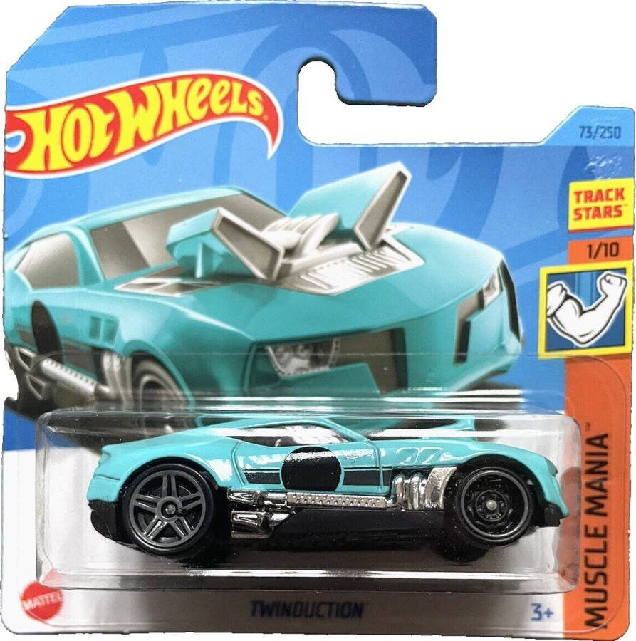 Hot Wheels TWINDUCTION TURQOISE 73 250 1:64 HW MUSCLE MANIA 1 10