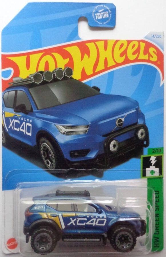 Hot Wheels VOLVO XC40 RECHARGE 14 250 BLUE (1:64) HW GREEN SPEED 2 10